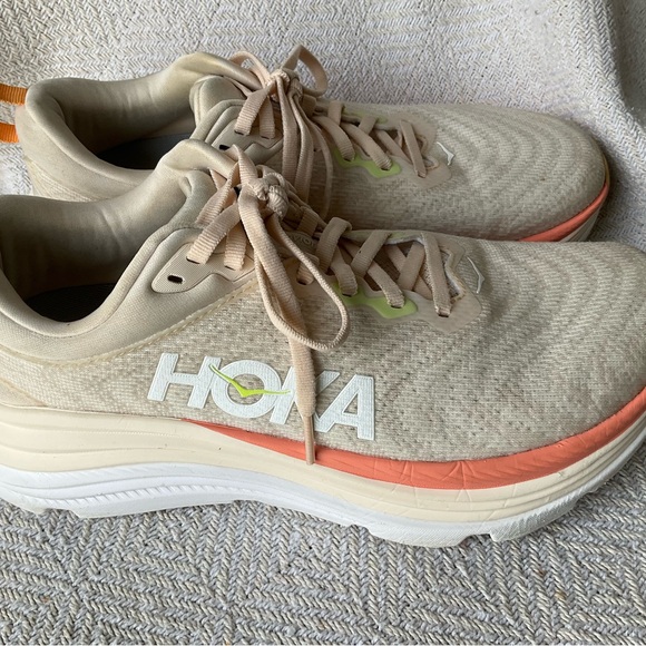 Hoka Women's Cream and Orange Sneakers - Picture 2 of 11